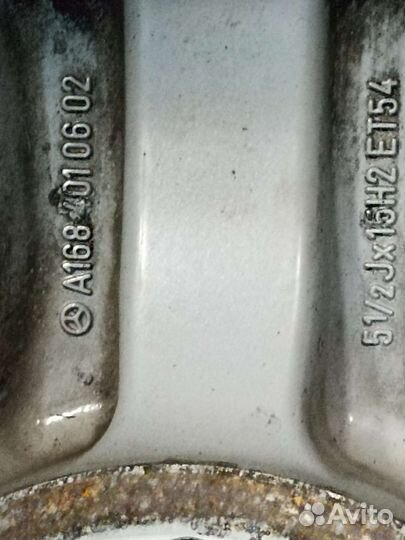 Литой диск на mercedes А класс 1999