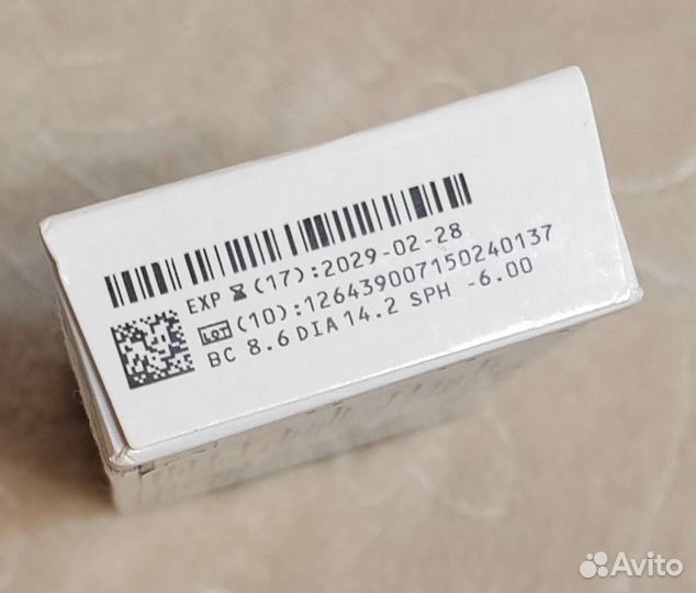 Линзы контактные -6.00