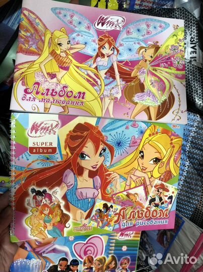 Альбом для рисования. Винкс. Маша и медведь.Новые