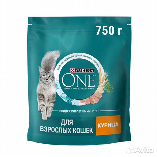 Корм purina ONE сухой корм для взрослых кошек, с в