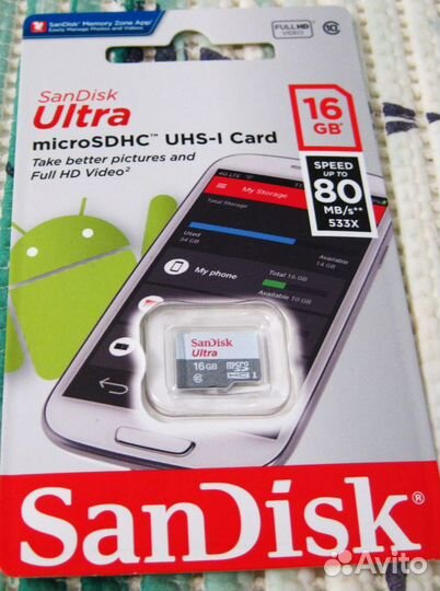Карты памяти SanDisk Ultra Android MicroSD