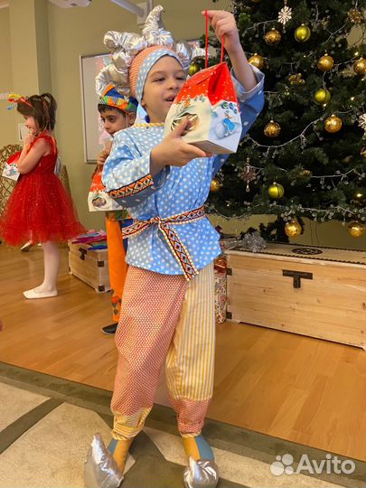 Новогодний костюм петрушки для мальчика