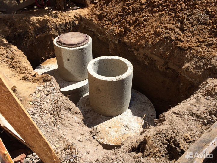 Сливная яма под ключ. Жби кольца