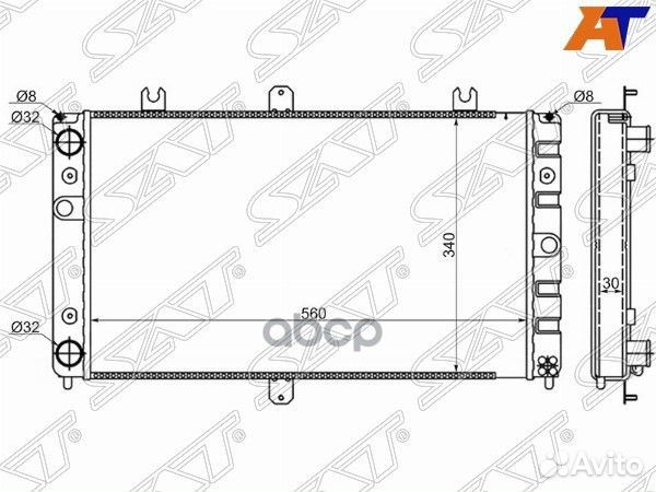 Радиатор LADA Priora 07-18 SG-LD0002 Sat