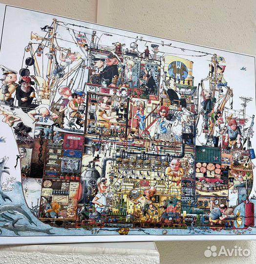 Картина на холсте Рабочая обстановка на корабле