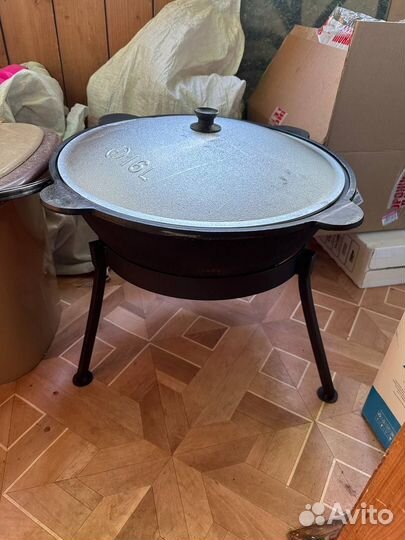Казан чугунный новый 16 литров