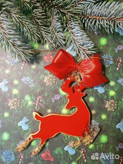 Новогодние игрушки из эпоксидной смолы