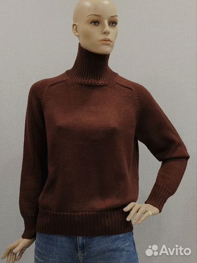 Свитер из мериноса махагон