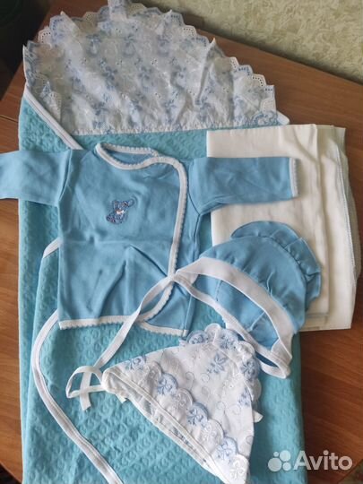 Комплект на выписку для мальчика летний