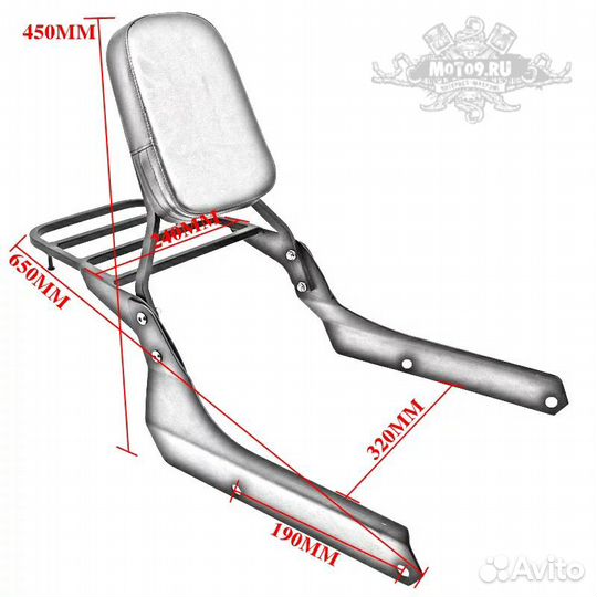 Спинка VT750 06-13 г.в