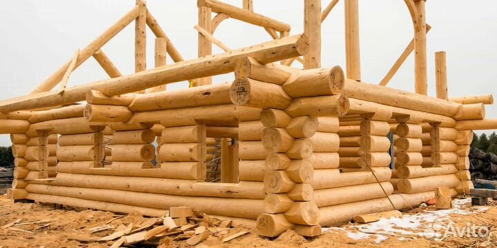 Кругляк зимний сруб дома бани оцб Профбрус