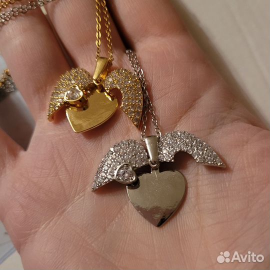 Цепочка с сердцем из нержавеющей стали