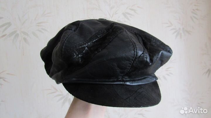 Новый кожаный берет(весна-осень)