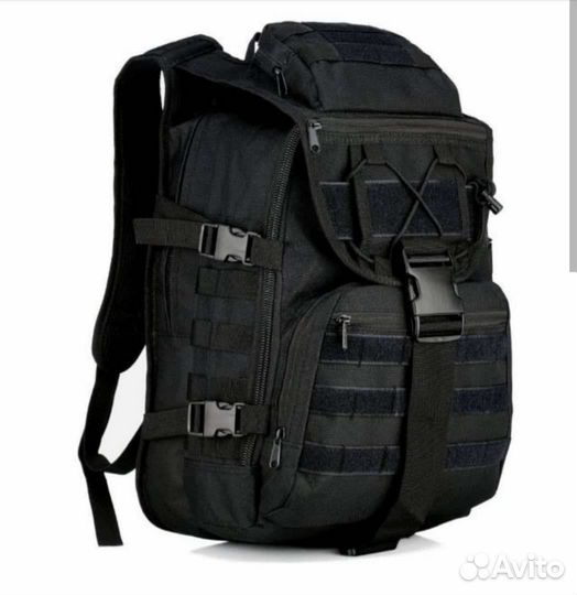 Тактический рюкзак 45л штурмовой черный