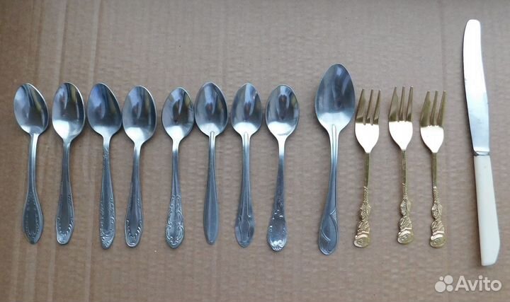 Ложки, вилки и нож СССР