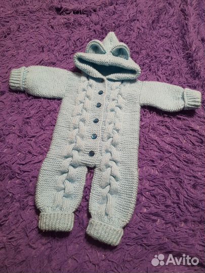 Вязаный комбинезон 68 74