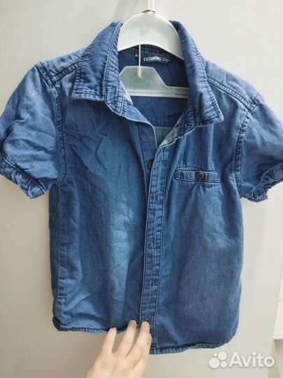 Джинсовая рубашка детская летняя