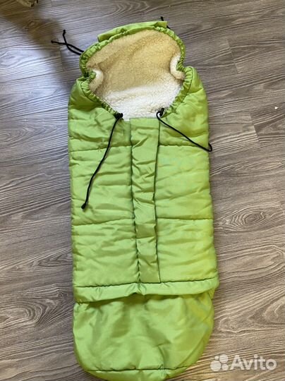 Зимний конверт в коляску leokid на овчине