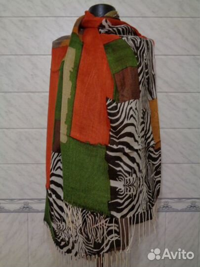 Шарф-палантин, шерсть натуральная, много расцветок