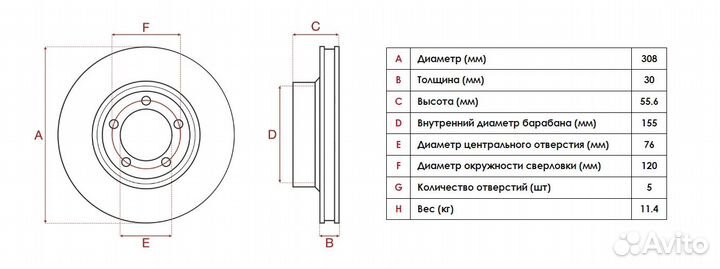 Тормозные диски caravelle/multivan/transporter (30