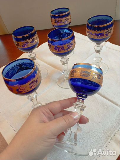 Рюмки цветной хрусталь СССР