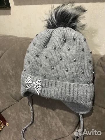 Шапка зимняя для девочки 50 52