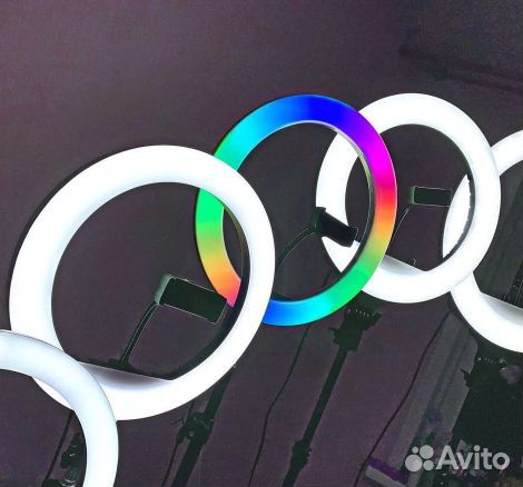 Кольцевая лампа + усиленный штатив 210 см гарантия
