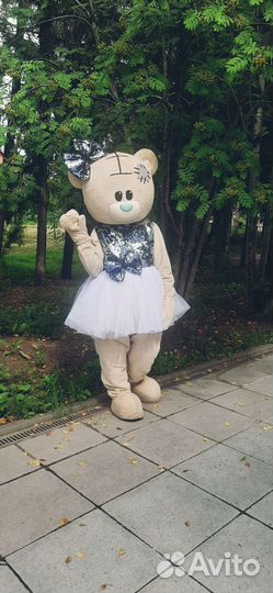 Белый мишка поздравление, ростовая кукла