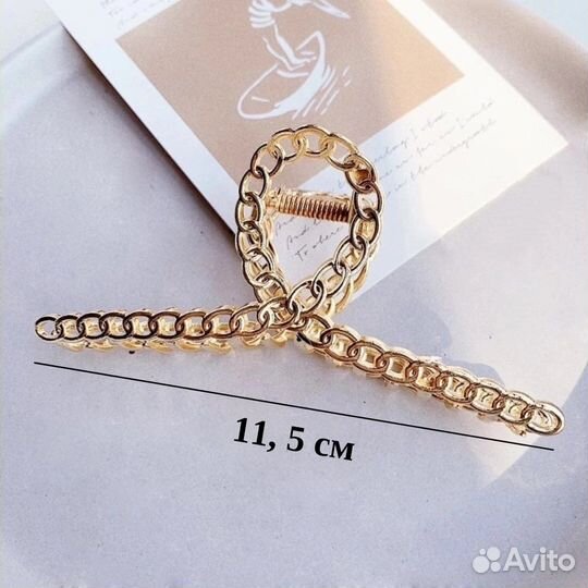 Краб для волос металлический