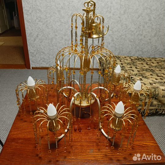 Люстра хрустальная винтаж