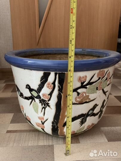 Большие керамические горшки для цветов бу