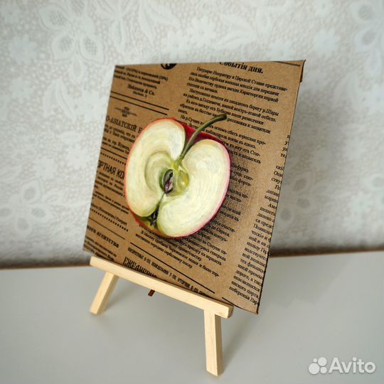 Картина маслом Половинка яблока. Под заказ