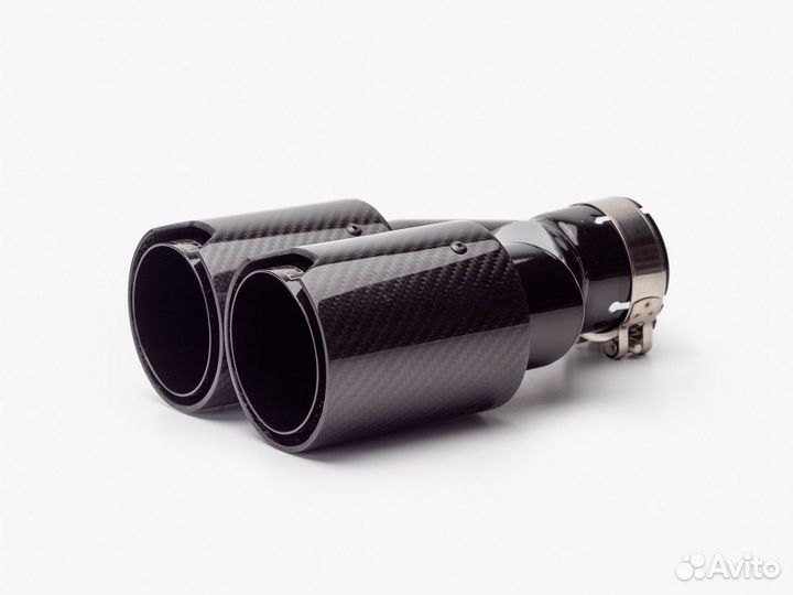 Насадка на глушитель 63мм/93мм Карбон М двойная