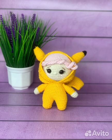 Игрушки вязаные крючком/ зайка/ медвеженок/ котик