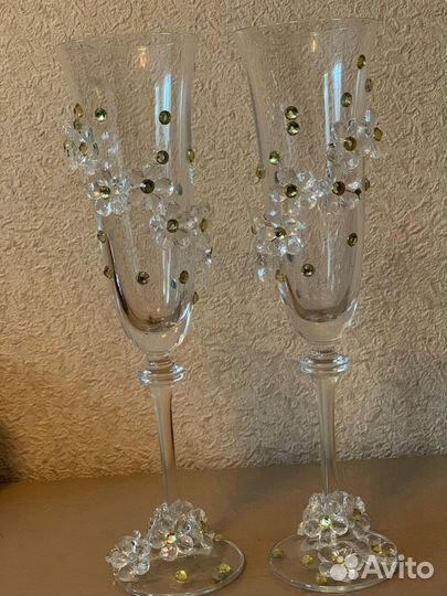 Хрустальные бокалы для шампанского
