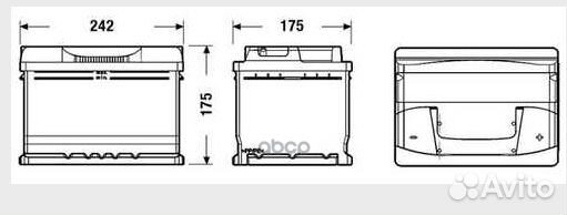 Аккумуляторная батарея 19.5/17.9 евро 60Ah 540