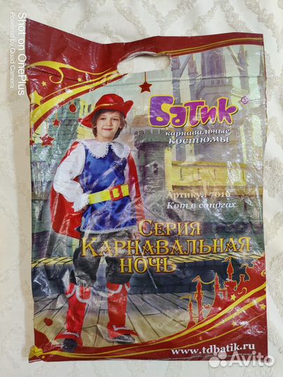 Кот в сапогах костюм 110