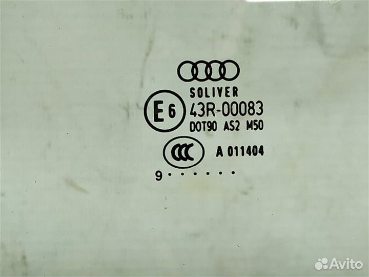 Стекло боковое переднее правое Audi A6 C6 2.8 CCE