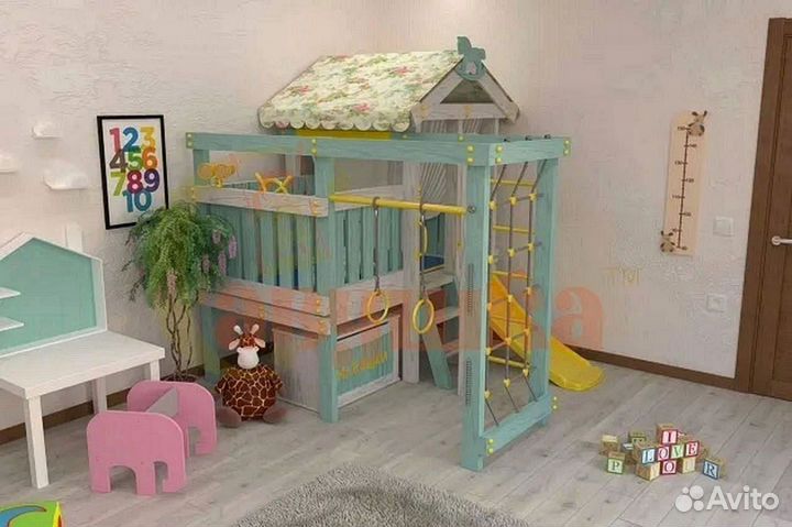 Игровой комплекс для дома меловая доска