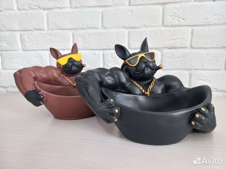 Статуэтка-ваза Бульдог Качок