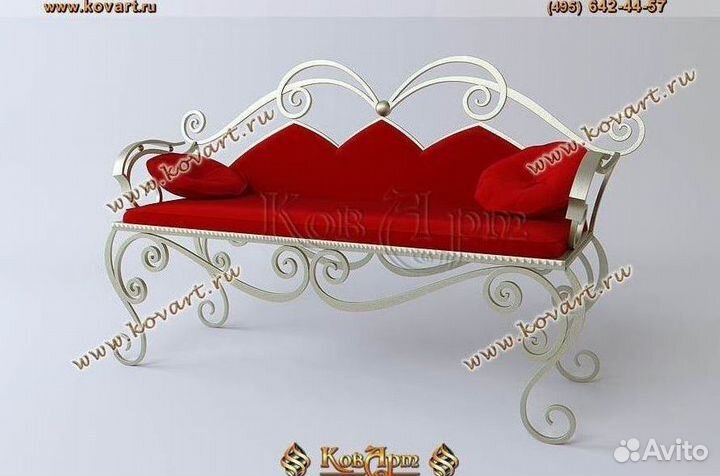 Кованые диваны. Кованый диван кровать. Art: B883