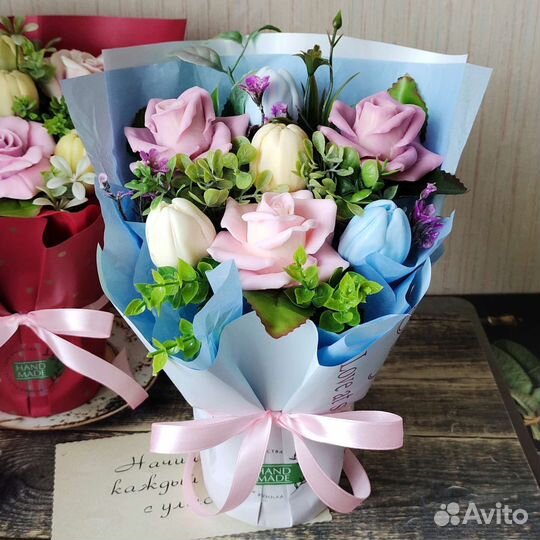Букет из мыла,розы