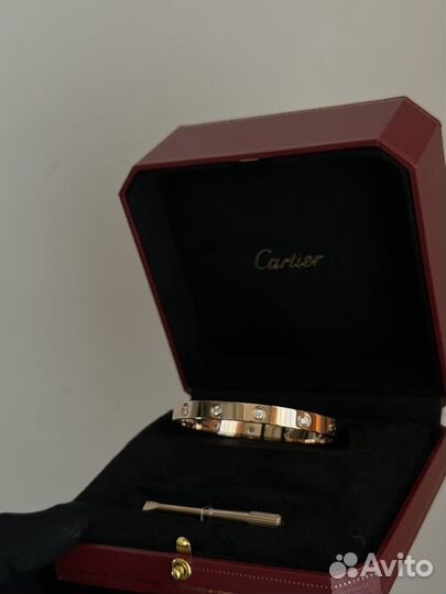 Браслет cartier love с бриллиантами