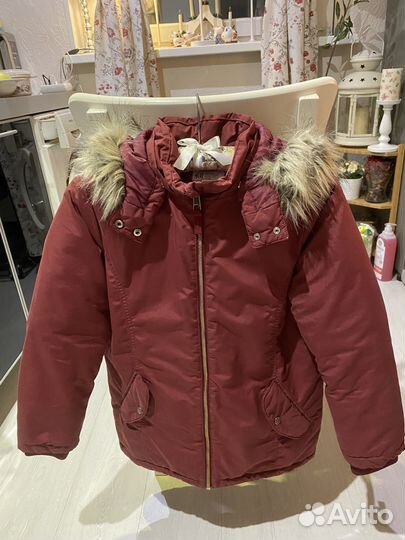 Куртка зим. бренда H&M на девочку 6-8 лет