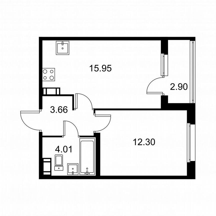 1-к. квартира, 37,4 м², 3/9 эт.