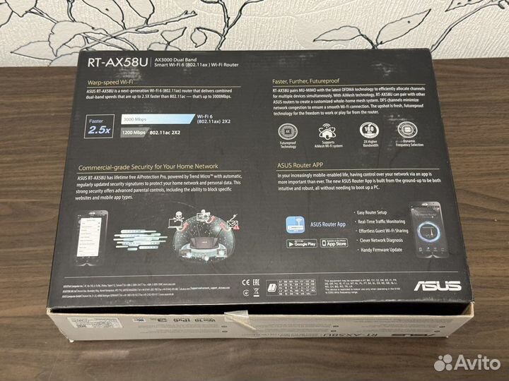 Wi-Fi роутер asus RT-AX58U