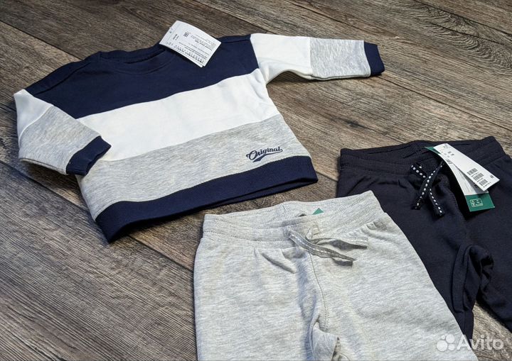 H&m 92 термобелье для девочки новое штаны лонгслив