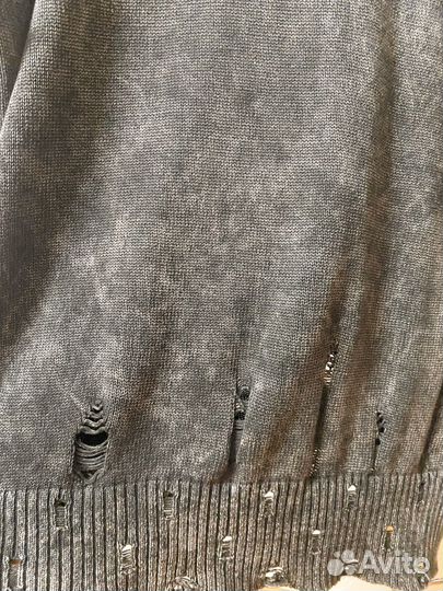 Свитер рваный оверсайз кофта