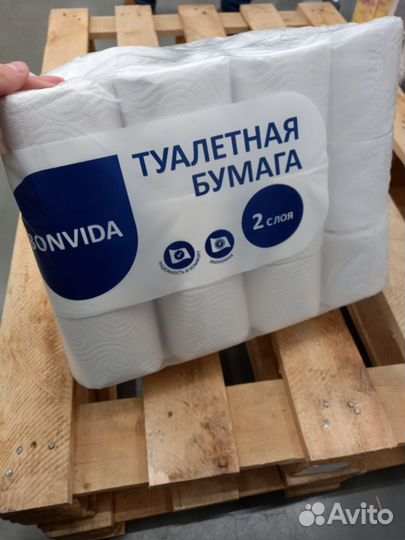 Туалетная бумага bonvida 24 рулона
