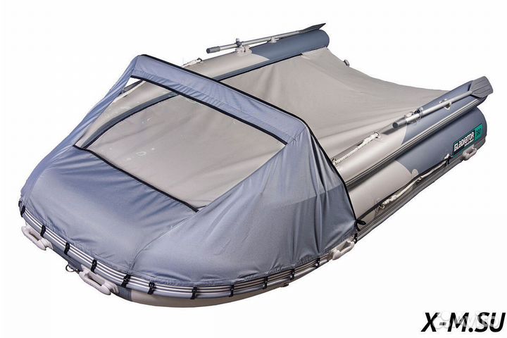 Надувная лодка gladiator E380X Светло-темносерый